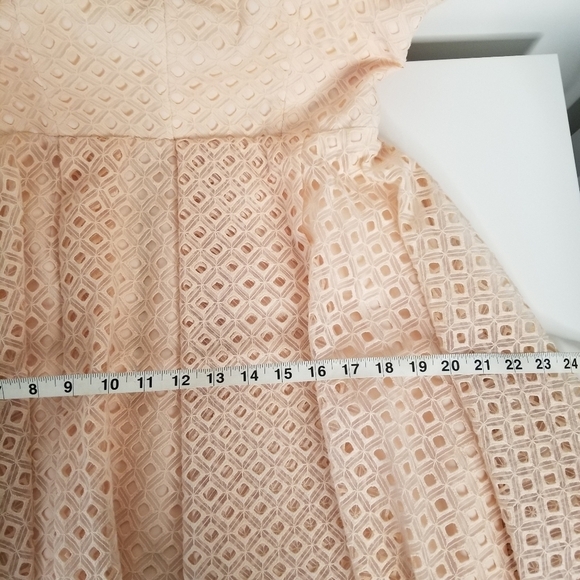 NWT Keepsake Last Dance Fit & Flare Eyelet Dress Size L Soft Peach New Year's - Picture 8 of 16